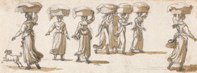 洗濯婦 作： Paul Sandby
